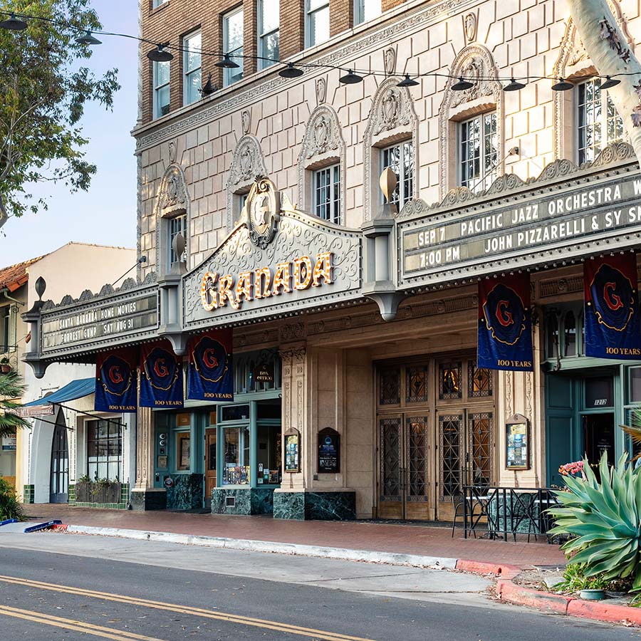 The elegant and timeless Granada theater in downtown Santa Barbara.